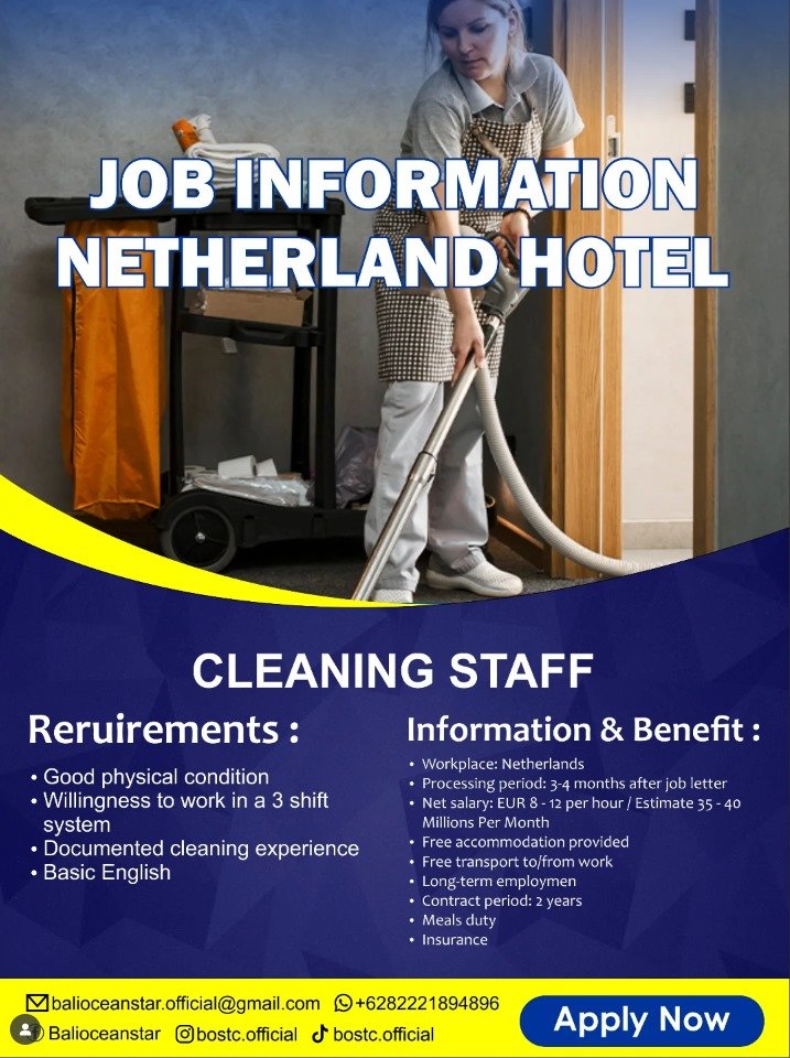 Pekerjaan Hotel di Belanda